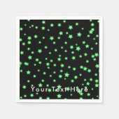 Serviette En Papier Étoiles vertes brillantes Fête d'anniversaire Pers (Devant)