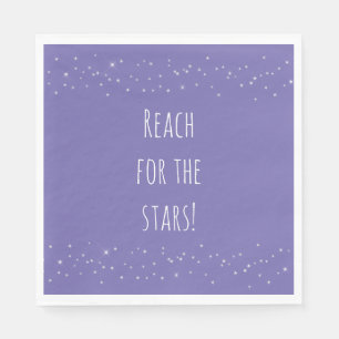 Serviette En Papier Étoiles violettes et blanches