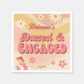 Serviette En Papier Étourdie et fiancée groovy rétro daisy enterrement (Devant)