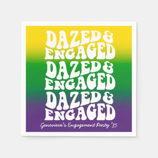 Serviette En Papier Étourdie Fancée Rétro Mardi Gras (Devant)