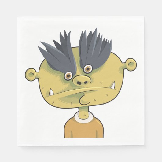 Serviette En Papier Étrange personne Alien (Devant)