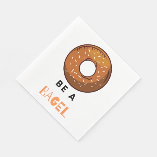 Serviette En Papier Être un Bagel amusant Nourriture Pun Bagel Amoureu (Coin)