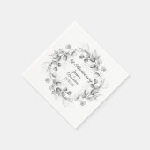 Serviette En Papier Eucalyptus 1er anniversaire de Mariage papier (Coin)