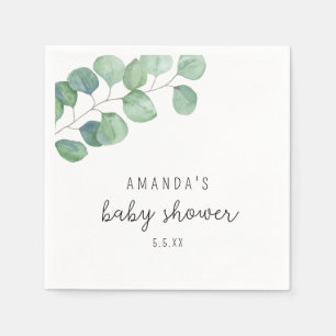 Serviette En Papier Eucalyptus - baby shower