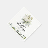 Serviette En Papier Eucalyptus blanc Citrouille Thanksgiving vert (Coin)