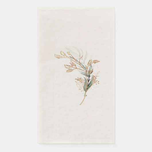 Serviette En Papier Eucalyptus botanique Moderne Élégant Premium (Devant)