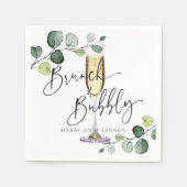 Serviette En Papier Eucalyptus Brunch et serviettes Bubbly (Devant)