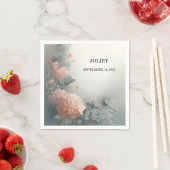 Serviette En Papier Eucalyptus Dentelle Tulle Dusty Fête des mariées b (En situation)