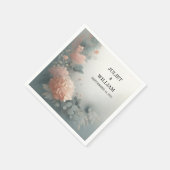 Serviette En Papier Eucalyptus Dentelle Tulle Pastel Dusty Mariage ble (Coin)