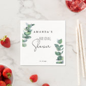 Serviette En Papier Eucalyptus - douche nuptiale (En situation)