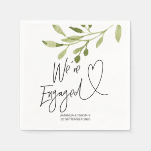 Serviette En Papier Eucalyptus élégant décoré par la partie d'engageme