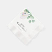 Serviette En Papier Eucalyptus et fleur de calla - douche nuptiale (Coin)