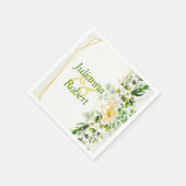 Serviette En Papier Eucalyptus et marguerites serviettes (Coin)