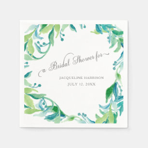 Serviette En Papier Eucalyptus Fête des mariées de couronne de laurier