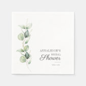 Serviette En Papier Eucalyptus Fête des mariées succulente Papier mode (Devant)