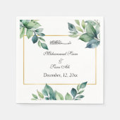 Serviette En Papier Eucalyptus Feuille musulman Faire-part de mariage (Devant)