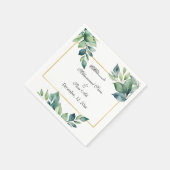 Serviette En Papier Eucalyptus Feuille musulman Faire-part de mariage (Coin)