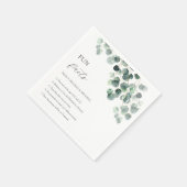 Serviette En Papier Eucalyptus Greenery Gold Fun Facts Wedding  (Coin)