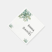 Serviette En Papier eucalyptus greenery wedding (Coin)