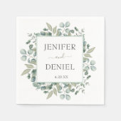 Serviette En Papier Eucalyptus Greenery Wedding (Devant)