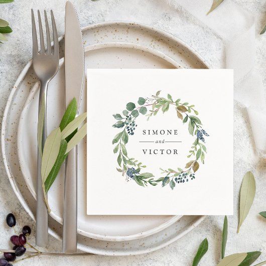 Serviette En Papier Eucalyptus Grove | Botanique Mariage personnalisé