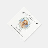 Serviette En Papier Eucalyptus I Do Too Custom Pet Photo Dog Mariage (Coin)
