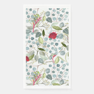 Serviette En Papier Eucalyptus Kangaroo Paw motifs floraux