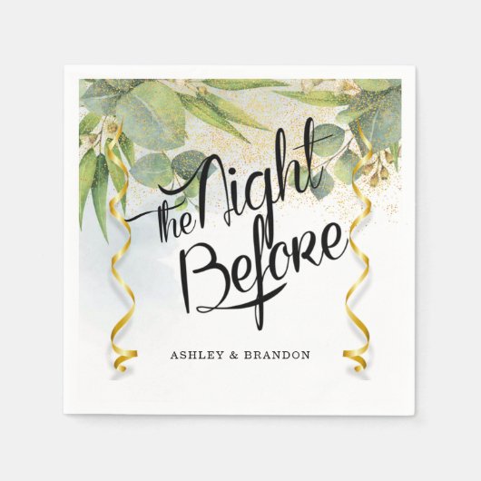 Serviette En Papier Eucalyptus La Nuit Avant La Répétition Serviettes (Devant)