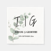 Serviette En Papier Eucalyptus Leaves Greenery Wedding (Devant)