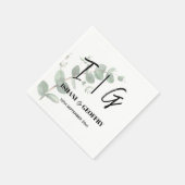 Serviette En Papier Eucalyptus Leaves Greenery Wedding (Coin)