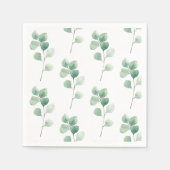 Serviette En Papier Eucalyptus Motif vert (Devant)