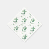 Serviette En Papier Eucalyptus Motif vert (Coin)