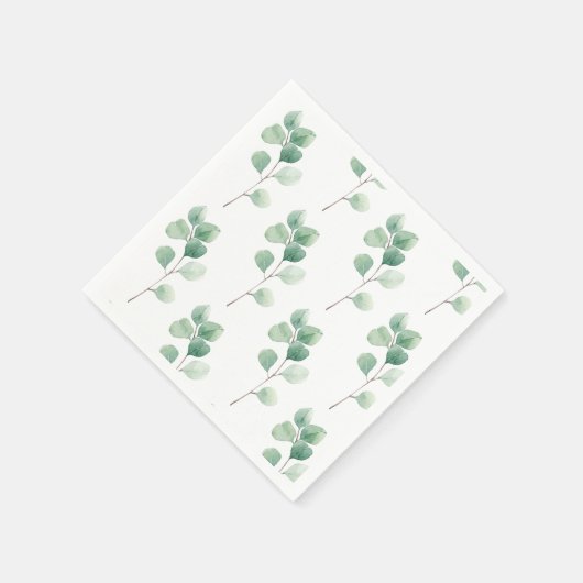Serviette En Papier Eucalyptus Motif vert (Coin)