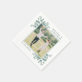 Serviette En Papier Eucalyptus Photo personnalisée Botanique Feuille M (Coin)