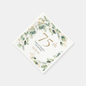 Serviette En Papier Eucalyptus pour 75e anniversaire (Coin)