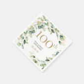 Serviette En Papier Eucalyptus pour les 100 ans (Coin)
