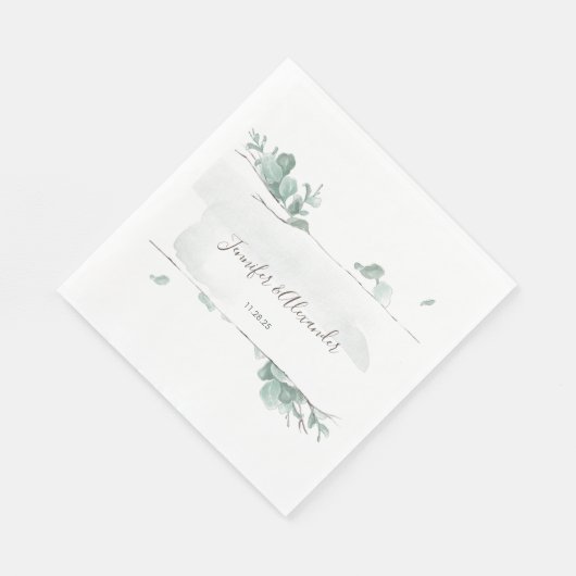 Serviette En Papier Eucalyptus rustique (Coin)