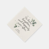 Serviette En Papier Eucalyptus Rustique Pour Aimer Rire Citation Papie (Coin)