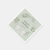 Serviette En Papier Eucalyptus rustique Wreath Élégant Mariage vert (Coin)