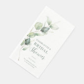 Serviette En Papier Eucalyptus Script Botanique Enterrement de Vie de  (Coin)