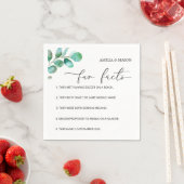 Serviette En Papier Eucalyptus Script Calligraphy Fun Facts Wedding (En situation)