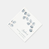 Serviette En Papier Eucalyptus Simplicité | Mariage ou Shower de Marié (Coin)