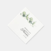 Serviette En Papier Eucalyptus Succulent Botanique Baby Shower (Coin)