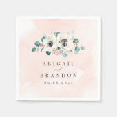 Serviette En Papier Eucalyptus Verdure anémonique floral rustique mari (Devant)