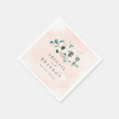 Serviette En Papier Eucalyptus Verdure anémonique floral rustique mari (Coin)