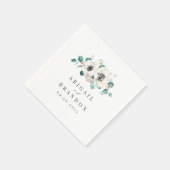 Serviette En Papier Eucalyptus Verdure anémonique floral rustique mari (Coin)