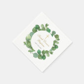 Serviette En Papier Eucalyptus Verdure Baptême Floral Baptême Baptême (Coin)