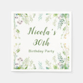 Serviette En Papier Eucalyptus Verdure Feuille fête d'anniversaire (Devant)