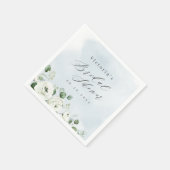 Serviette En Papier Eucalyptus Verdure fleurie rustique nuptiale douch (Coin)