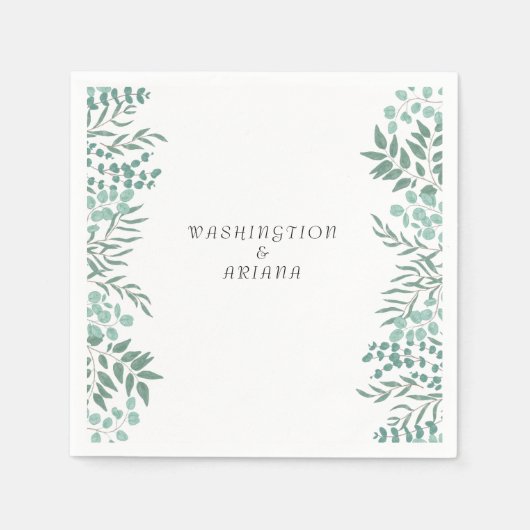 Serviette En Papier Eucalyptus Verdure rustique (Devant)